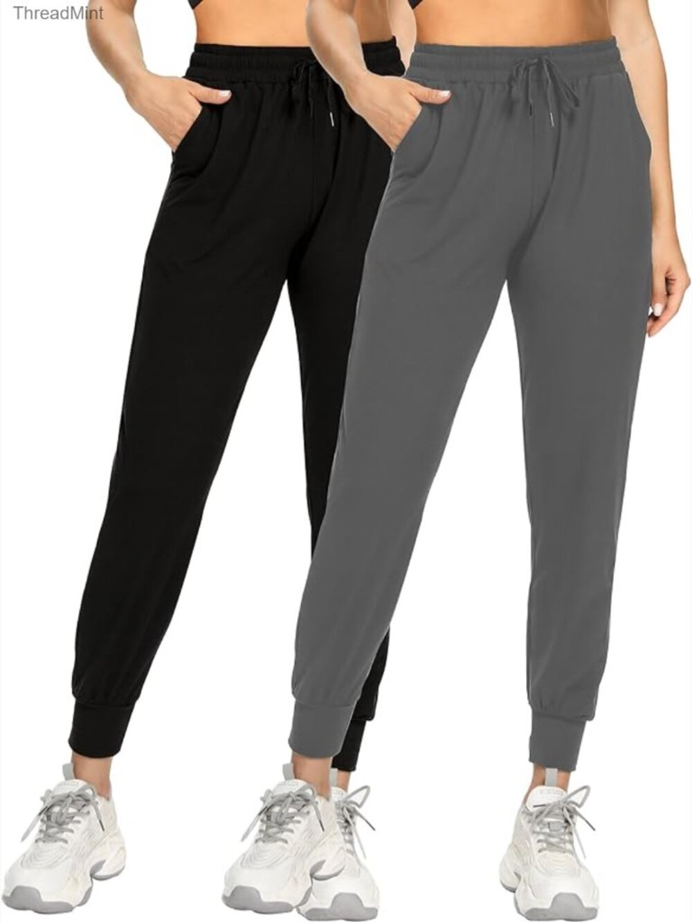 High Rise Tapered Sweatpants with Pockets Yoga Joggers